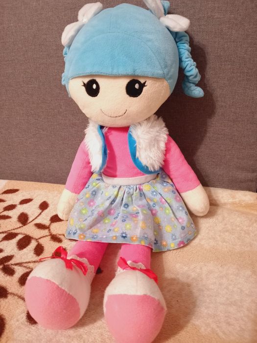 Іграшки, м’яка лялька-подружка у яскравому вбранні, 50 см