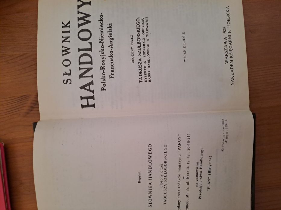 Słownik handlowy reprint wielojęzyczny