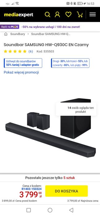 Nowy soundbar Samsung q930C