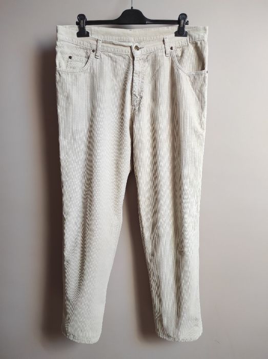 Sztruksy męskie Lee W38 L32 XL kremowe ecru