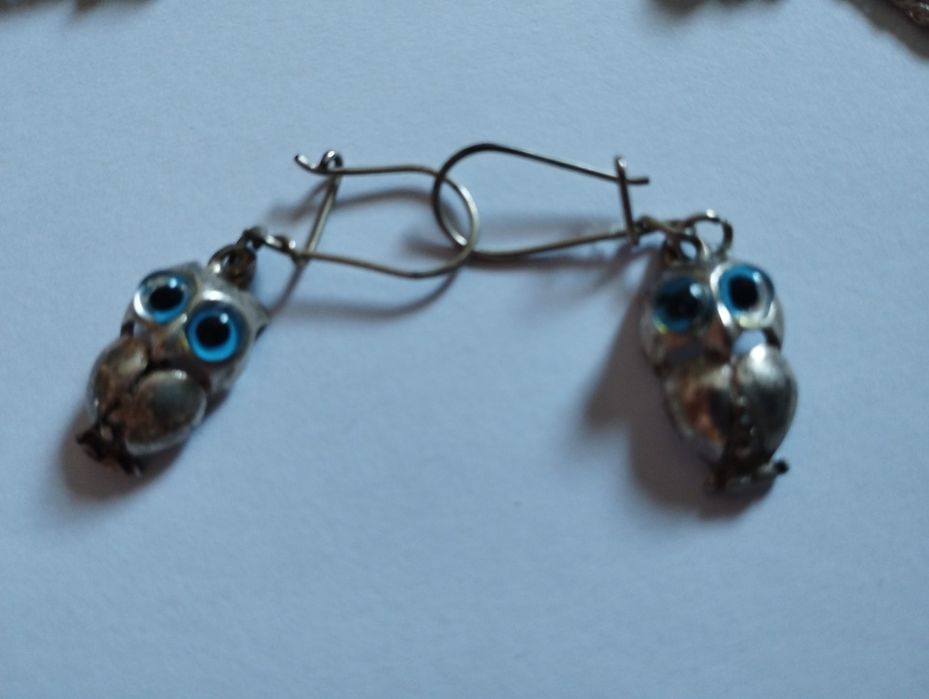 Conjunto em prata de colar com 2 voltas, anel e brincos