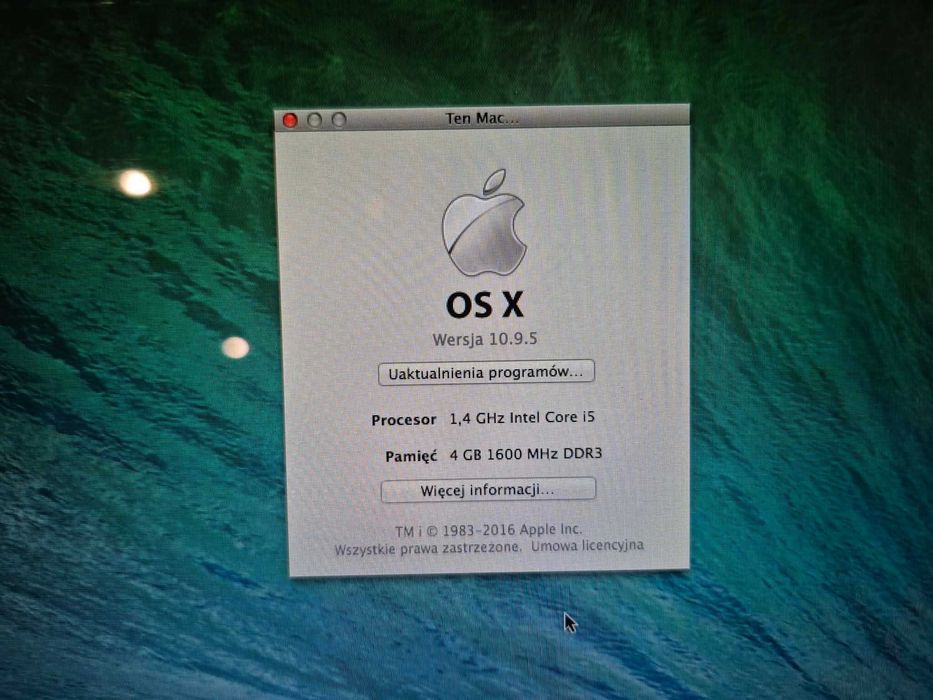 MacBook Air A1466 i5/4Gb/SSD/BateriaOK/macOS X