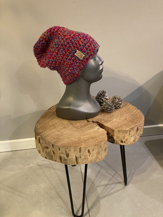 Czapka Handmade robona na szydełku