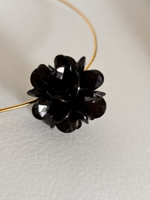 Colar / Shoker com flor preta