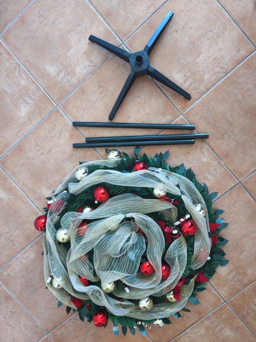 Árvore Natal decorada 1,5m fácil arrumação
