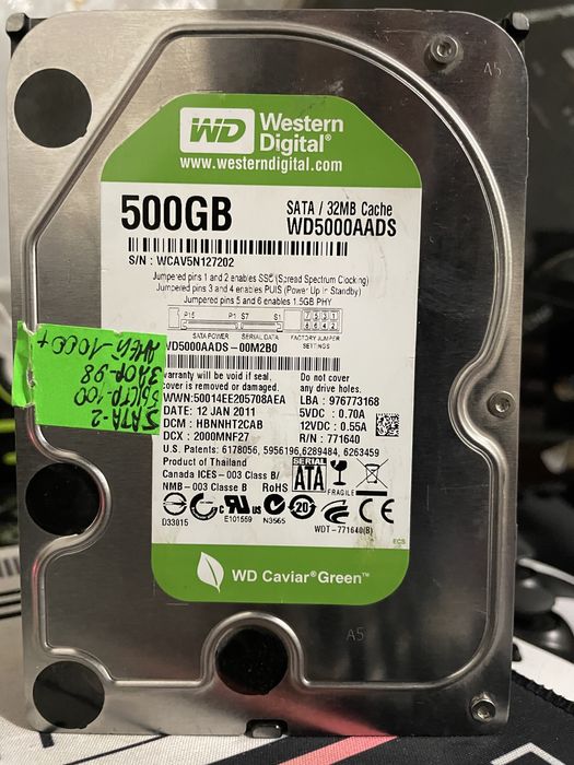 Hdd 500gb/ жосткий диск 280 грн