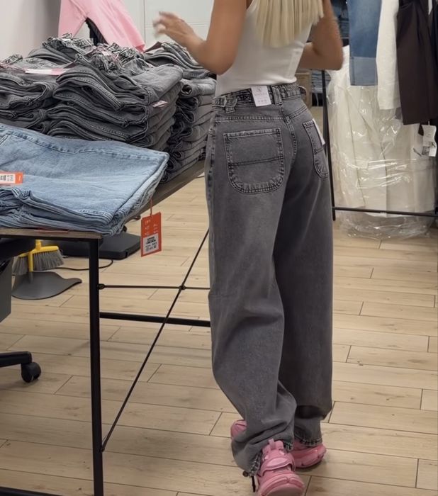 Джинси сірі baggy