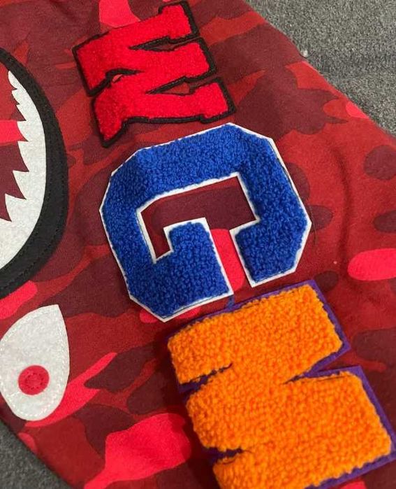 Худи Bape Camo Красная  s-m
