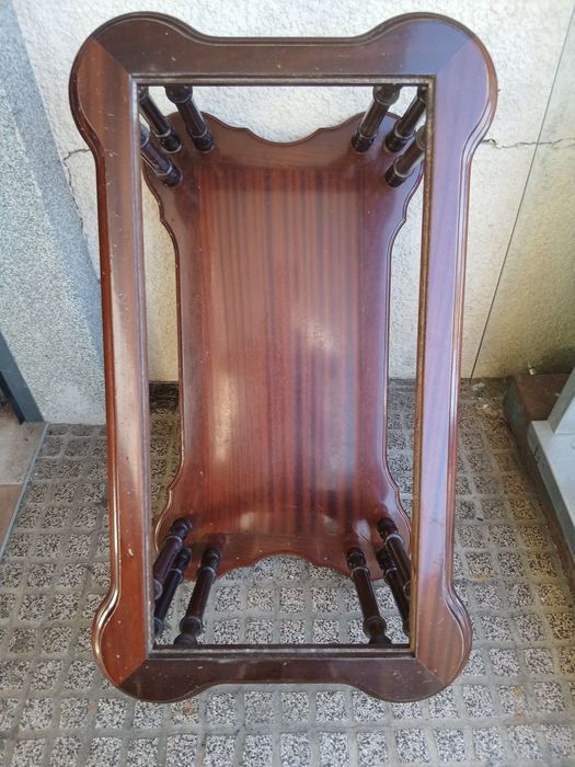 Vendo mesa centro madeira mármore