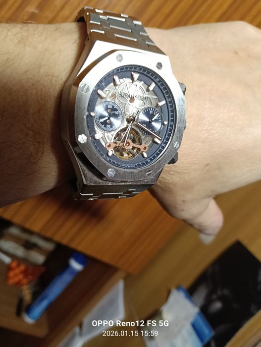 Zegarek srebrny męski