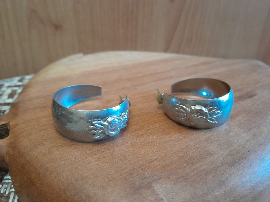 Серьги 'Розы" металл