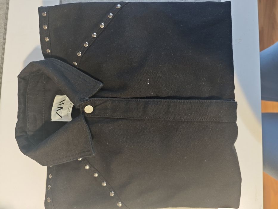 Kurtka czarna jeans z Zary rozmiar XS