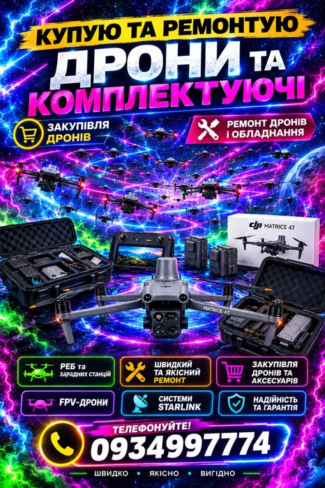 Скупаю дроны дорого - Mavic,Matrice, Autel, Бадки и пропы!