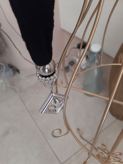 Szaliczek szal kolekcja  ozdoby czarny tkmaxx bawełna glamour