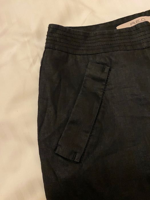 Red Valentino czarne spodnie lniane 7/8 made in italy 38 M lnu len