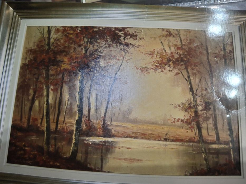 Grande oleo paisagem Gomes Martins quadro pintura