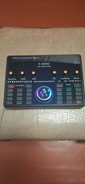 Звукова карта DJ10 Dj 10 запис караоке зовнішній USB портативний студійний запис подкастів мікшер аудіо цифрові звукові карти. Блюбуз, АКБ