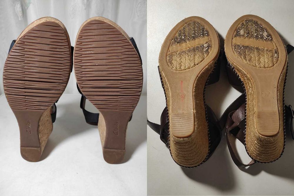 Босоніжки жіночі на платформі,Clarks soft cushion,д.у.25,0см