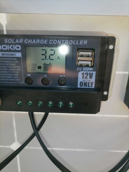 Сонячна панель з контролером заряду акумулятора. Dokio 100w