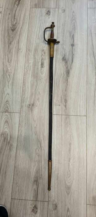 Офіцерська шпага XIX ст. з піхвами — латунна гарда, номер 26