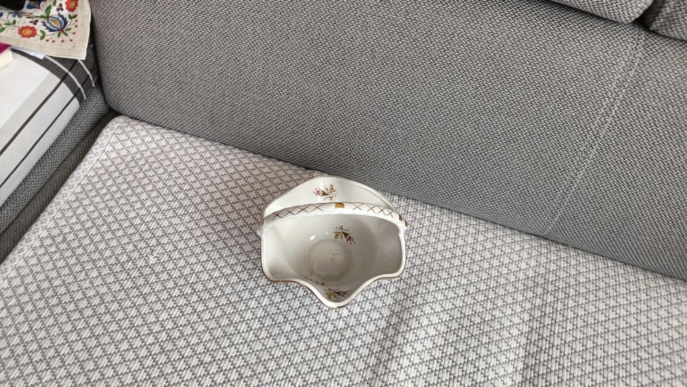 Porcelanowy koszyk Chodzież Ciechocinek oryginał PRL