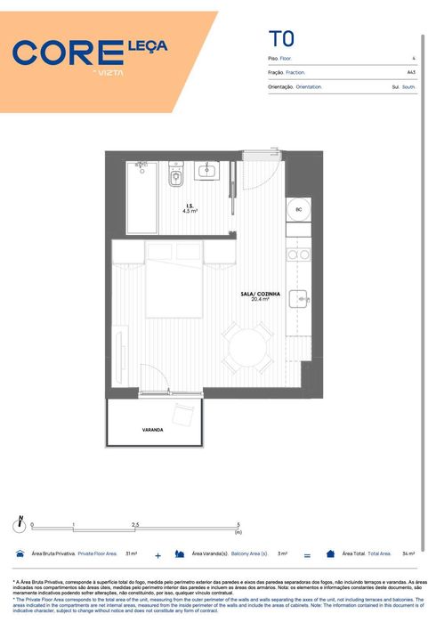 Apartamento t0 à venda na Praça Antônio Nogueira Silva s/n