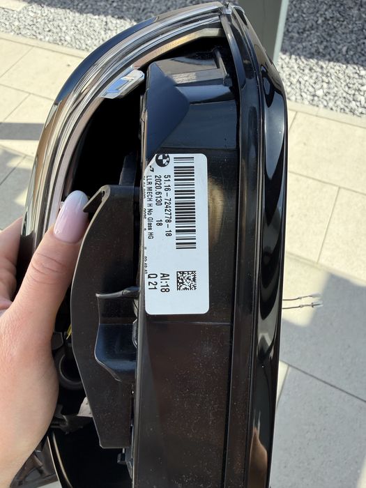 Oryginalne Lusterko Prawe BMW Shadowline Czarny Połysk LCI 2023- OEM (Korpus)