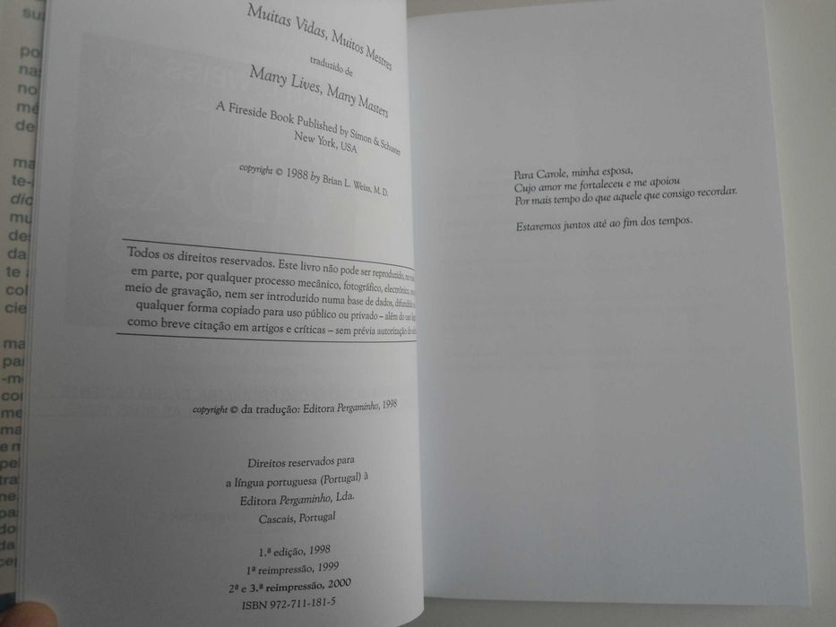 Muitas Vidas Muitos Mestres  por Brian L Weiss, MD