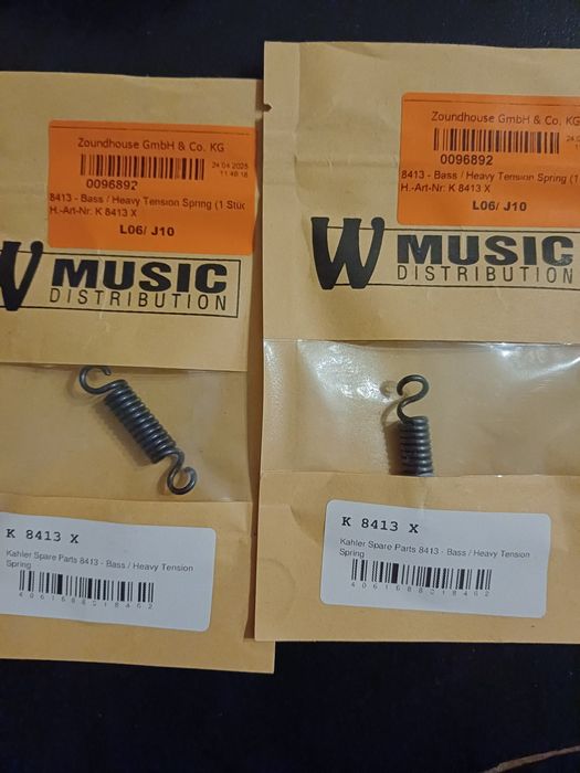 Sprężyny do mostka kahler oryginał - normal tension, bez śrub