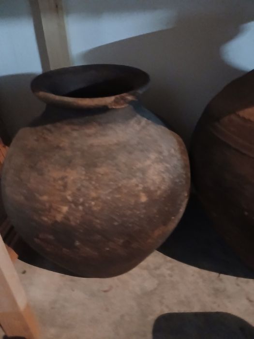 Potes de barro decoração