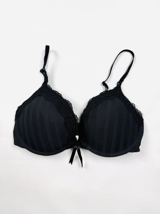 Biustonosz push-up 70D czarny
