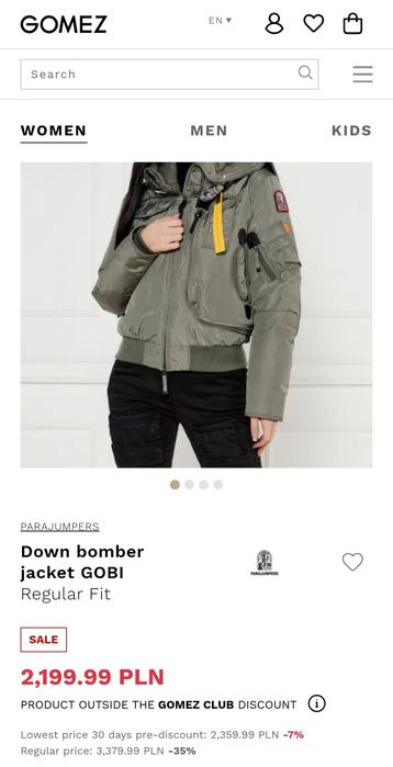 PARAJUMPERS Kurtka Bomber Gobi  Light Women rozm.M czarna Nowa
74.90
Light - Noir