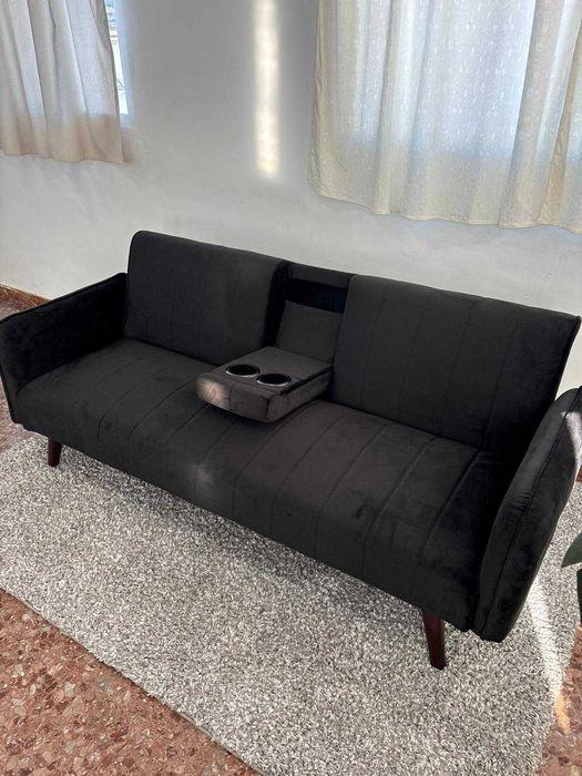 OFERTA!! Sofá-cama com porta-copos