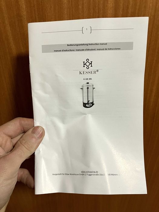 Chaleira grande (de 20 litros), marca Kesser