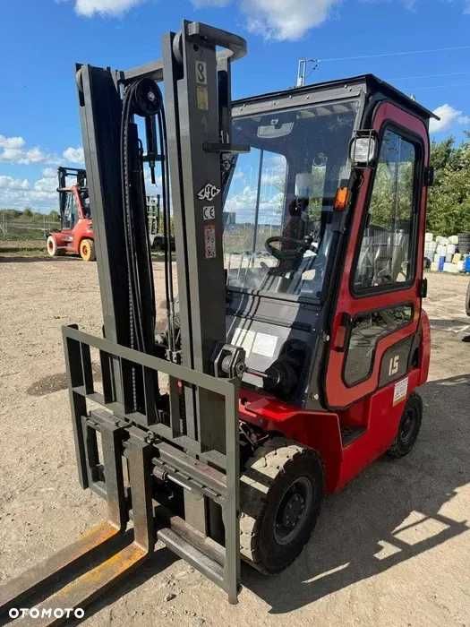 Używany wózek widłowy Hangcha CPQD15N, maszt 3,3m, po przeglądzie