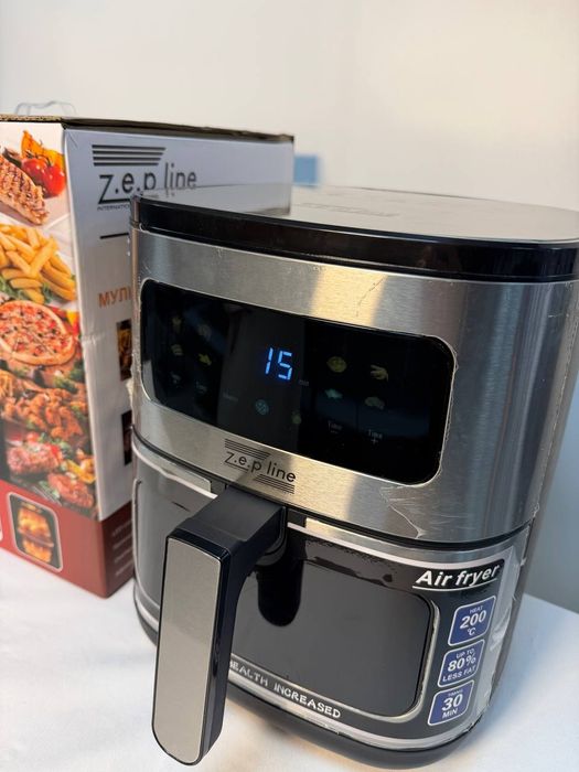 МОЩНЫЙ! Германский аерогриль 4200Вт, аерофритюрница на 2 ТЕНА, духовка