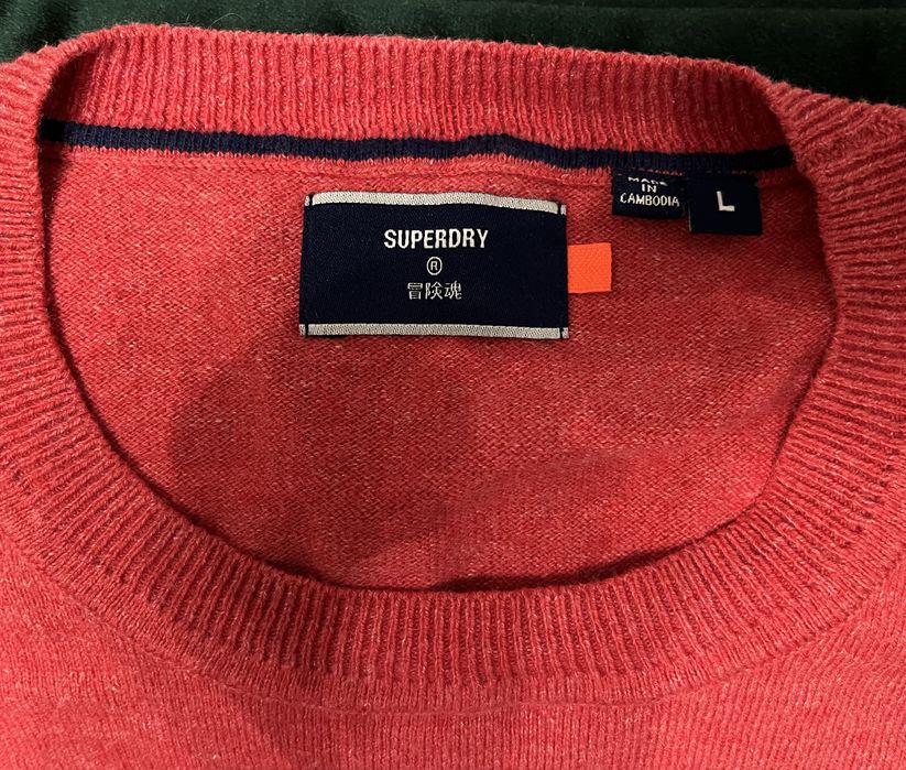 Superdry swetr 95% bawełna 5%kaszmir
