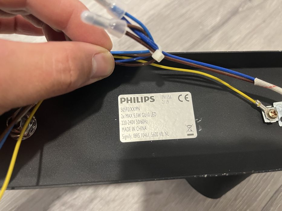foco de teto philips 2 lâmpadas, preto, metal