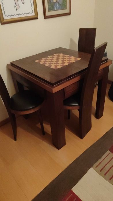 Mesa de jogo dupla face