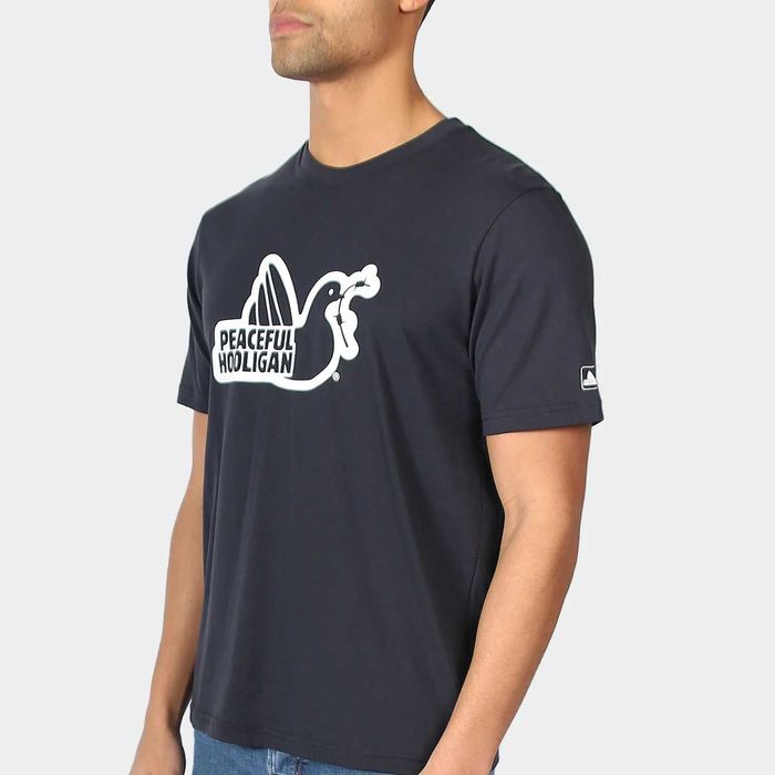 Peaceful Hooligan / Outline T-Shirt / Navy