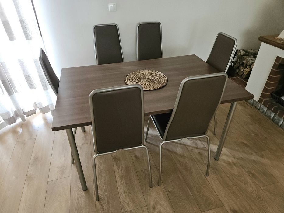 Meble biurowe pokojowe stół + 6 krzeseł