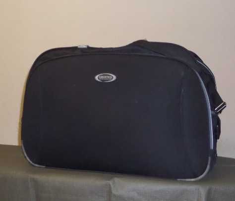 Чемодан, сумка на колёсах большая чёрная GROUND, размер 70 Х 43 Х 32