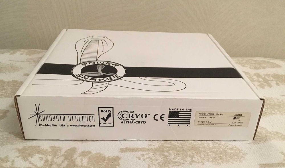 Кабель живлення Shunyata Research Python Ztron 1,8 м euro plug