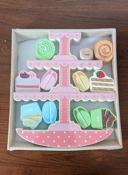 Klocki dla dzieci gra valansowanie dekoracja ciasta