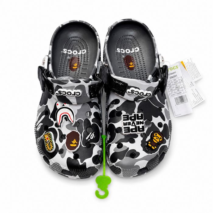 В НАЯВНОСТІ Crocs x Bape | крокси бейп | кроксы A Bathing Ape