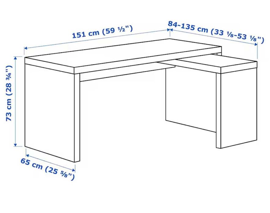 White L-shaped desk, retractable64751100754946121