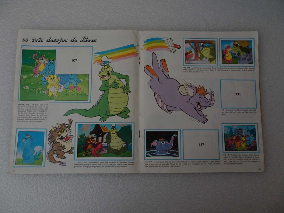 Caderneta de cromos Wuzzles - Disney - Panini - faltam 50 cromos