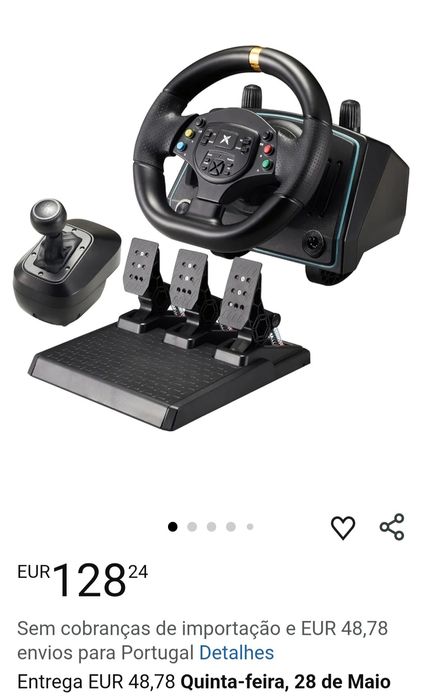 Volante PC/PS3/PS4 (Com mudanças e Embraiagem)