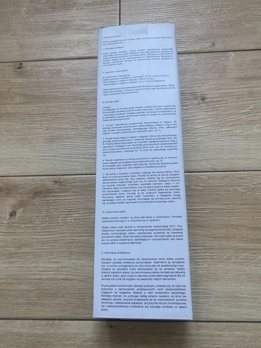 Smukee moskitiera z zapięciem na magnes biała NOWA