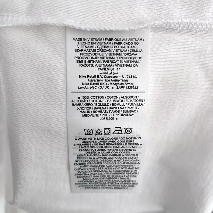 Koszulka t-shirt nike swoosh logo tee central biala white air drill